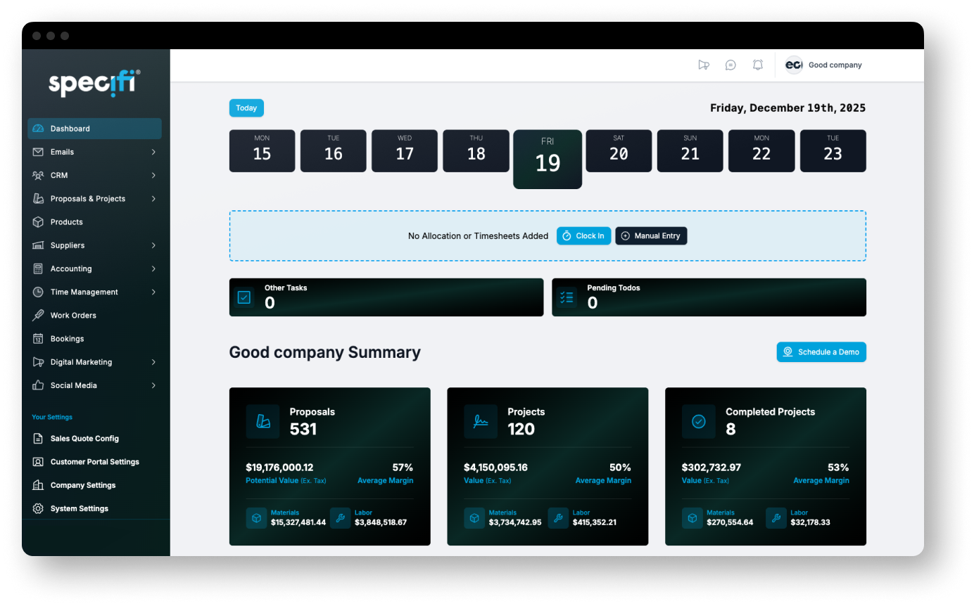 Specifi Product Overview