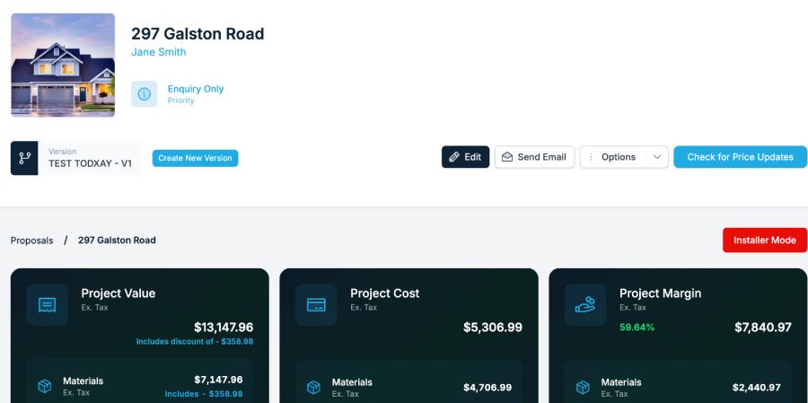 Specifi Upgrade Options Screenshot of Specifi good, better, best upgrade options
