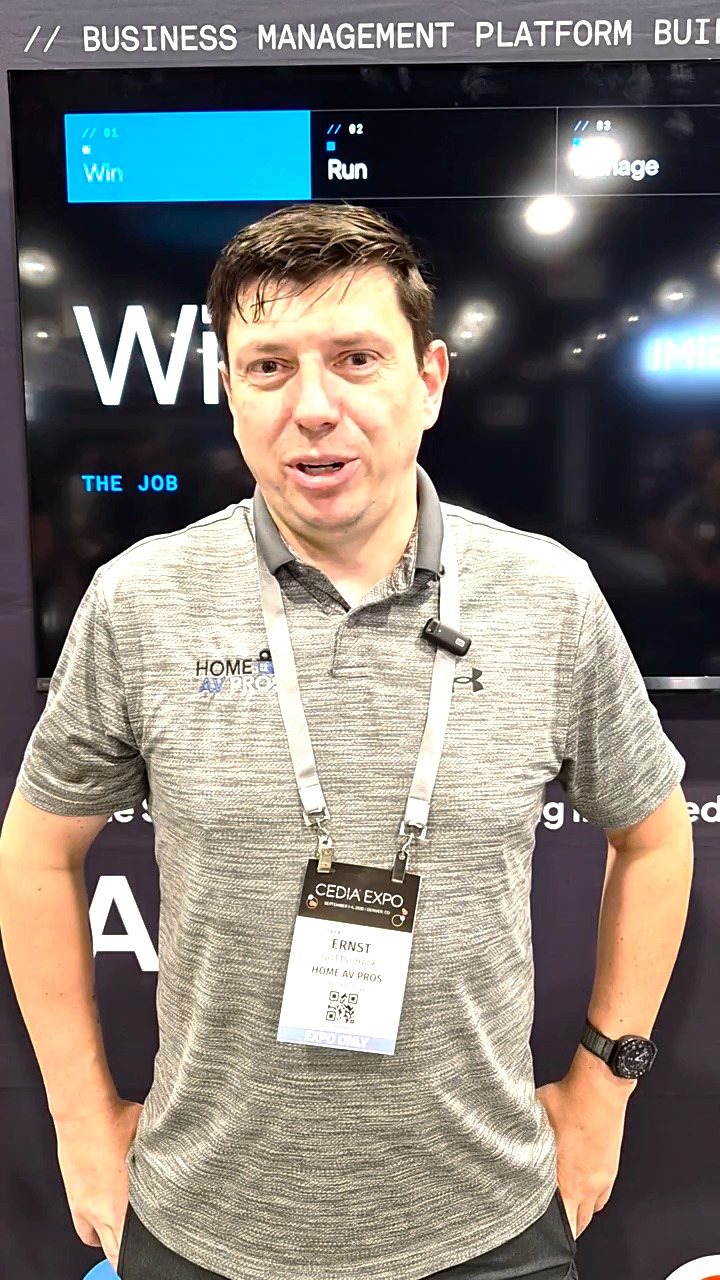 Ernst Gottschalk of Home AV Pros at the Specifi stand, CEDIA 2026