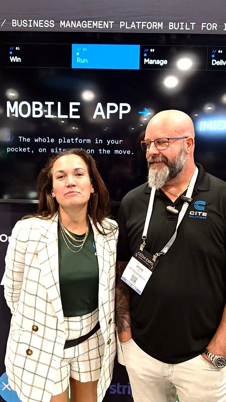 Nicole and Jason of Cite Solutions at the Specifi stand, CEDIA 2026