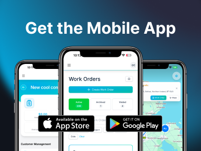 Specifi mobile app on iOS and Android. The day's assigned work orders, full job pack on tap, GPS clock-in, and Bob the AI in the technician's pocket